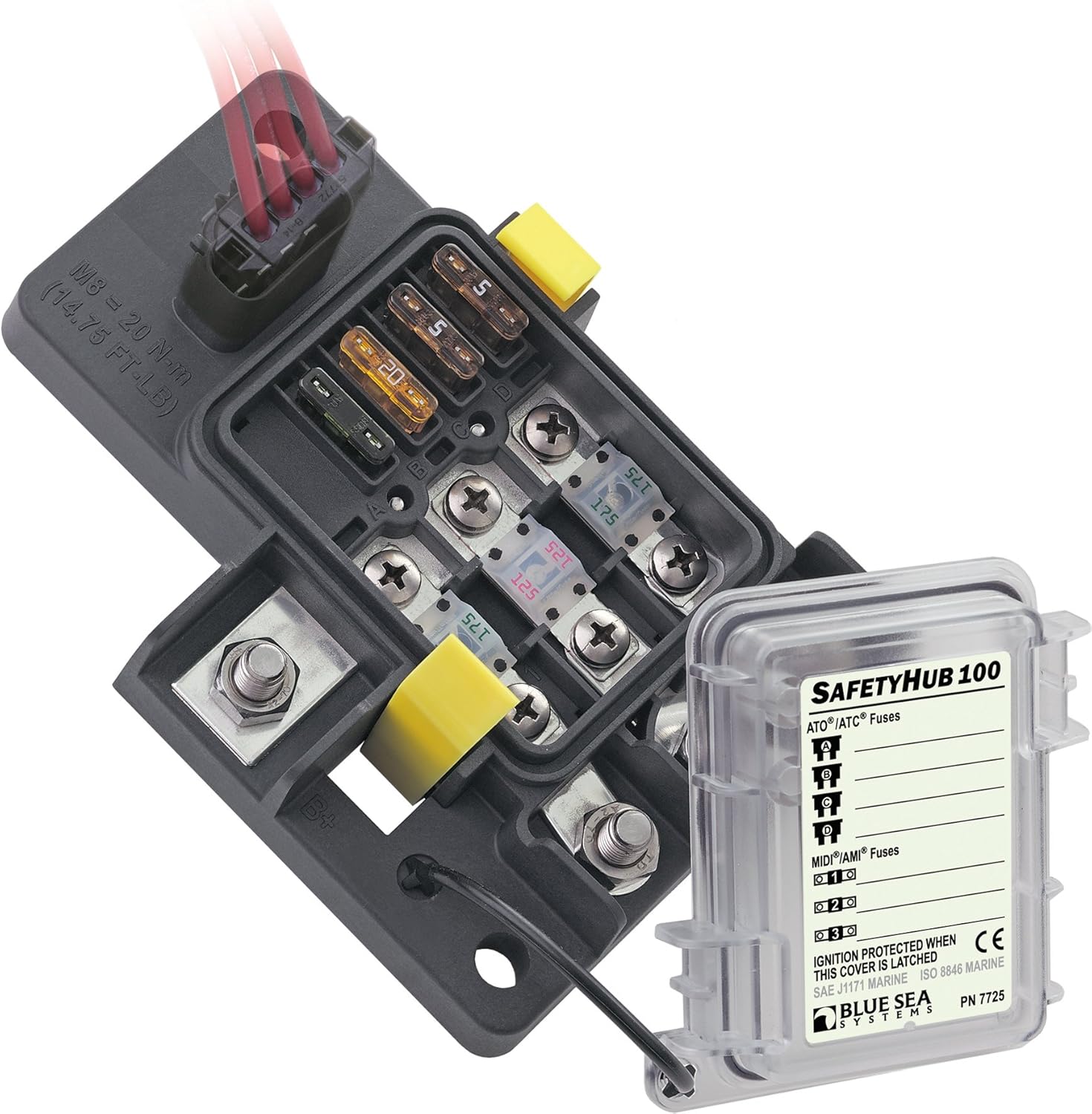 Blue Sea Systems 7725 Safety HUB Fuse Block 100 RBS