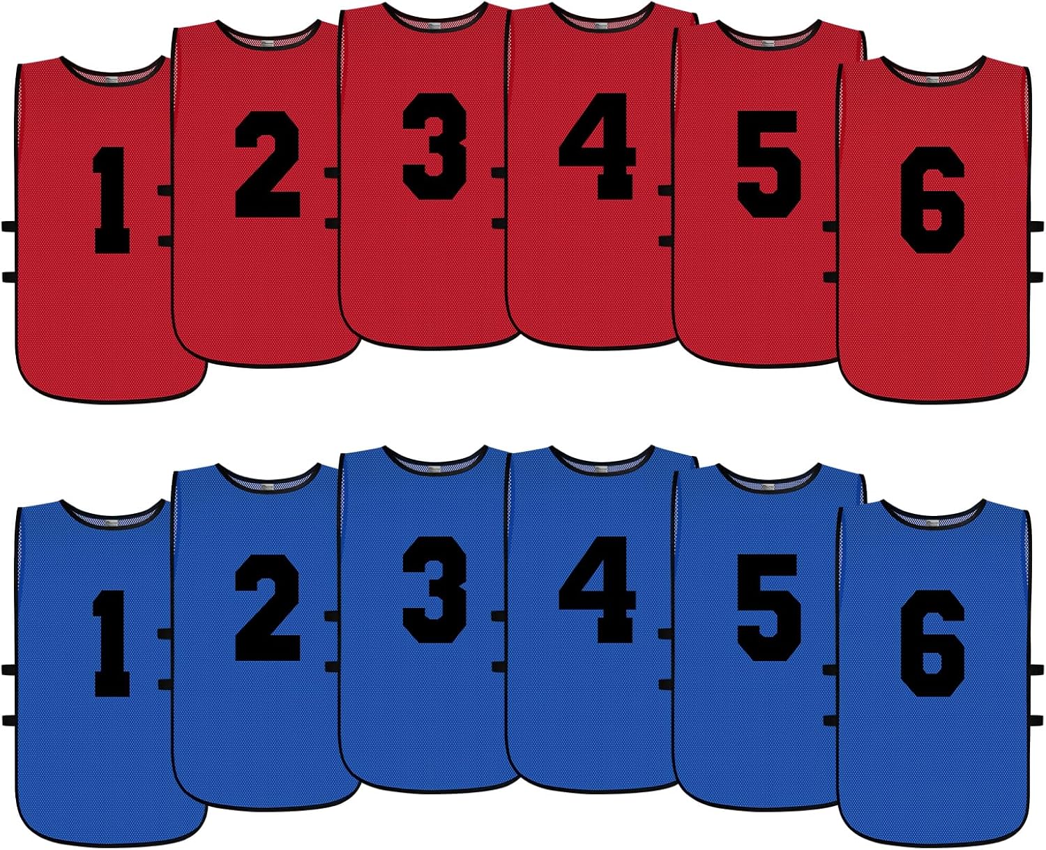 Mesh Scrimmage Team Practice Vests Pinnies Jerseys for Children Youth Teen & Adult for Sports(12 Jerseys)