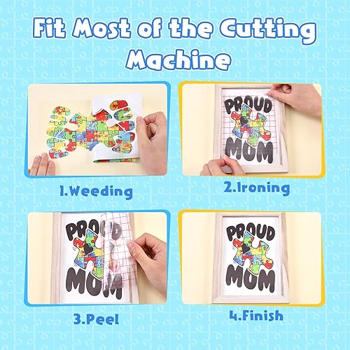 Miniatura 10 de HTVSTD Vinilo permanente de cuadros primaverales, 12 hojas de 12 x 10 pulgadas, vinilo adhesivo permanente pastel para tazas, vinilo autoadhesivo