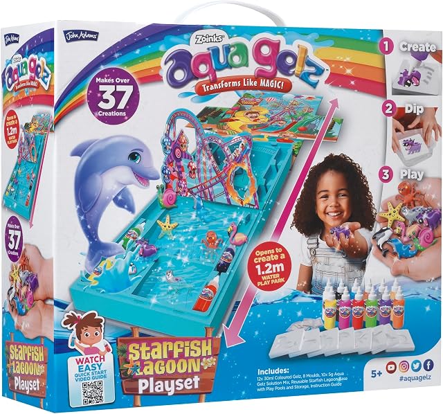 John Adams 11180 Starfish Lagoon Mega Playset: Aqua Gelz transforms Like Magic | Arts & Crafts | Ages 5+, Multi