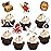 WERNNSAI 49 PCS Pirate Cupcake Toppers - Pirate Birthday Party Decorations Pirate Parrot Cake Toppers Pirate Day Party Favors Supplies Pirate Ship Cake Topper Pirate Theme Cake Decors