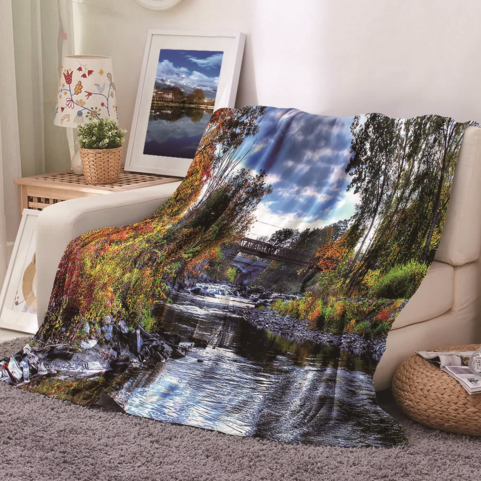 Couverture polaire en flannel KnSam 80x120cm pour lit et canapé