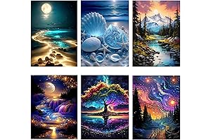 6 Pack Diamond Painting Kits for Adults