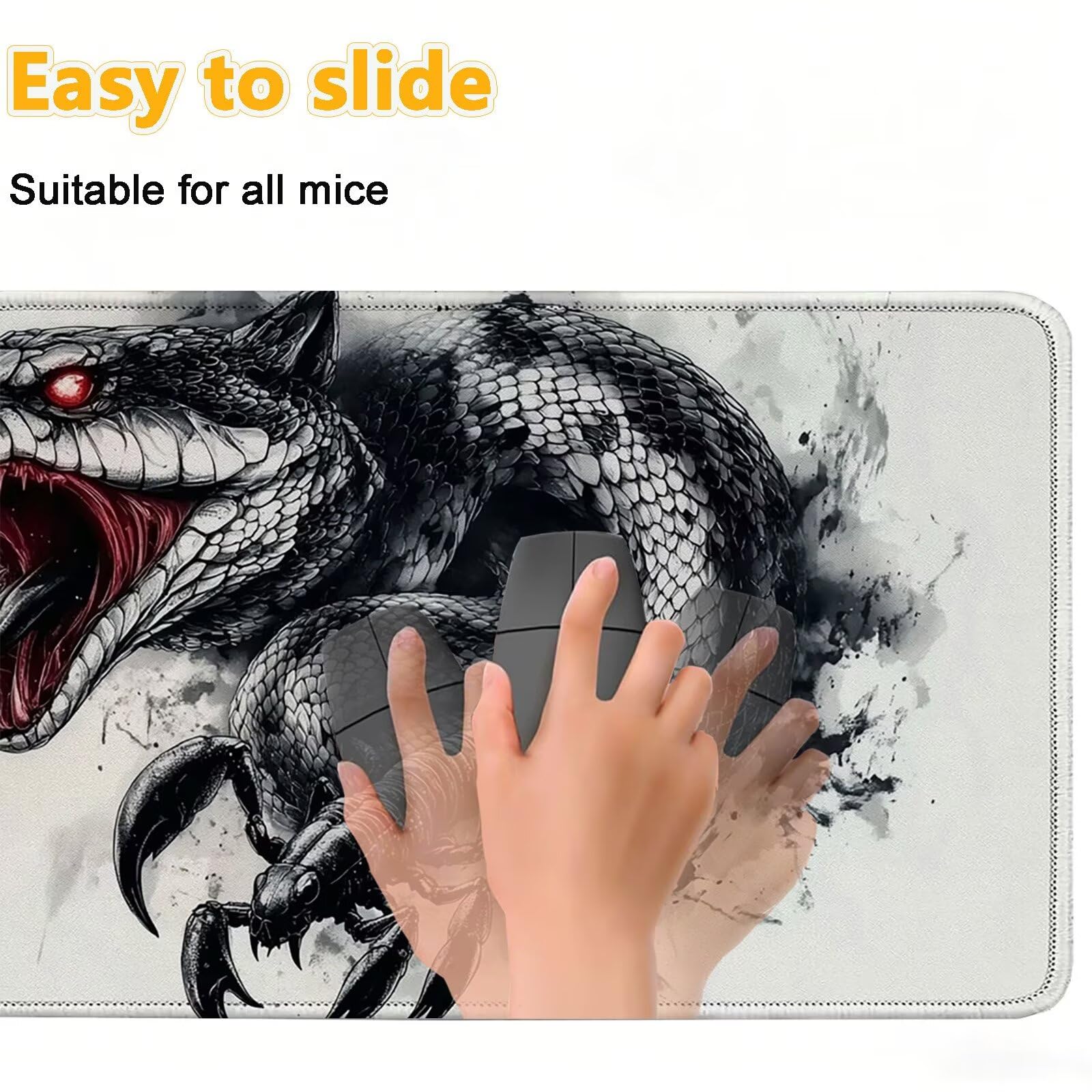Tapis de Souris XXL Tapis de Souris Gaming 900 x 450 mm Blanc 0-z5
