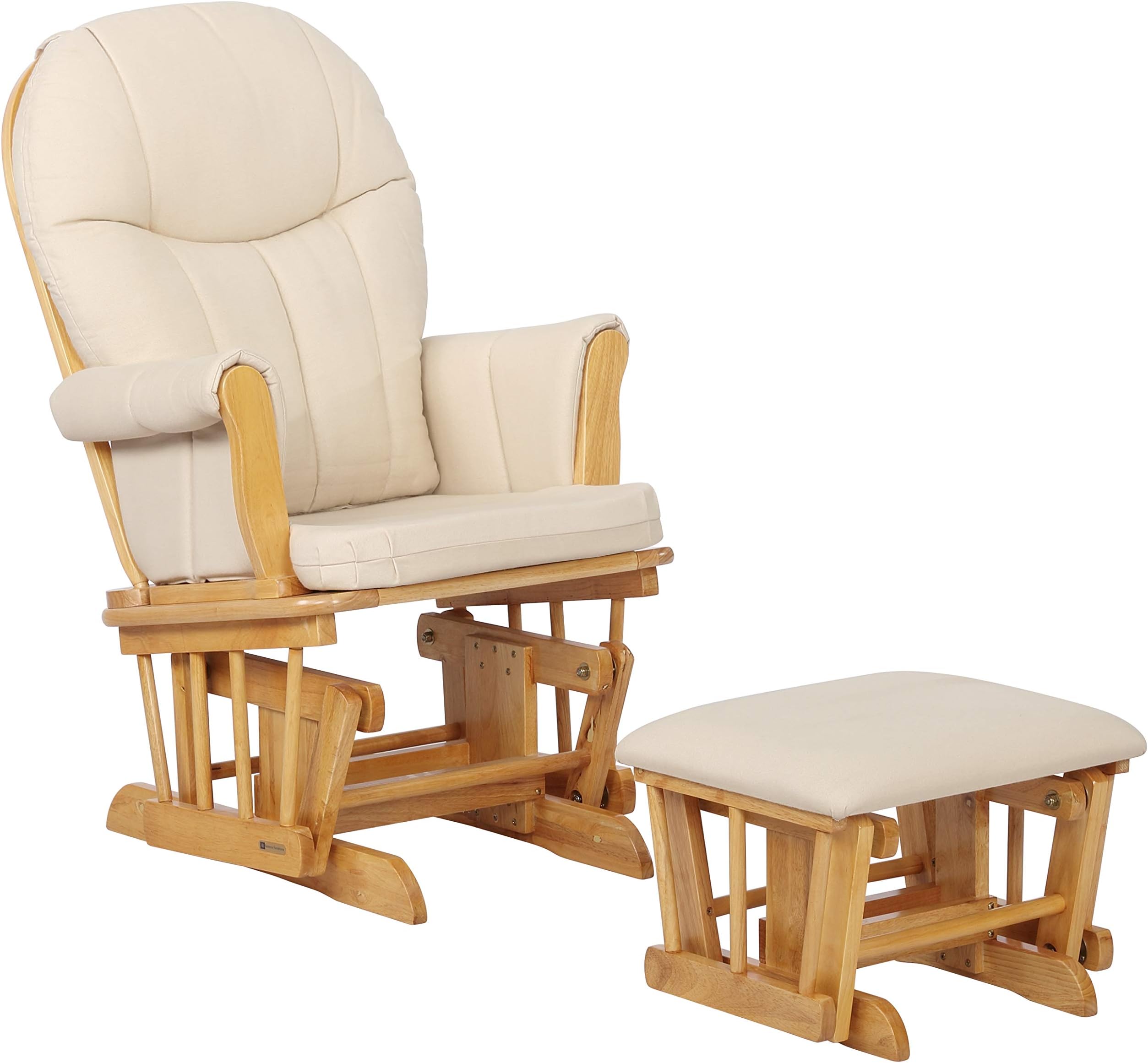 Lennox Furniture Dallas Glider Chair and Ottoman Combo, Honey with Wheat