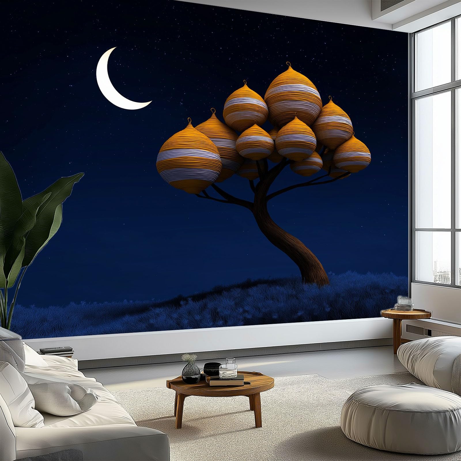 Tapeta zdjęcie fantasy kreskówka 3D paski plaster miodu 250 x 175 cm murale duże tło telewizora sztuka ścienna - ciemnoniebieski mural dekoracja do salonu sypialni luksusowy plakat artystyczny