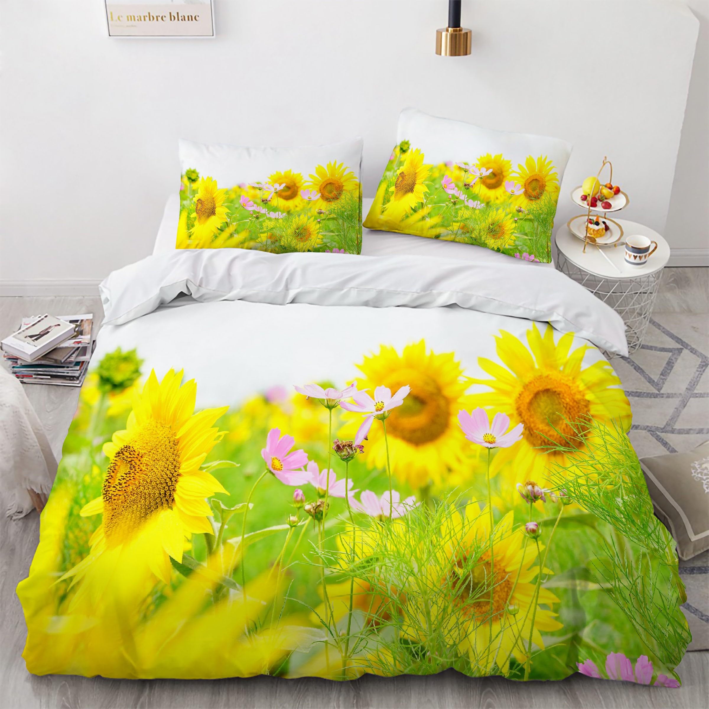 Housse couette en microfibre douce 200x200 avec fermeture éclair robuste