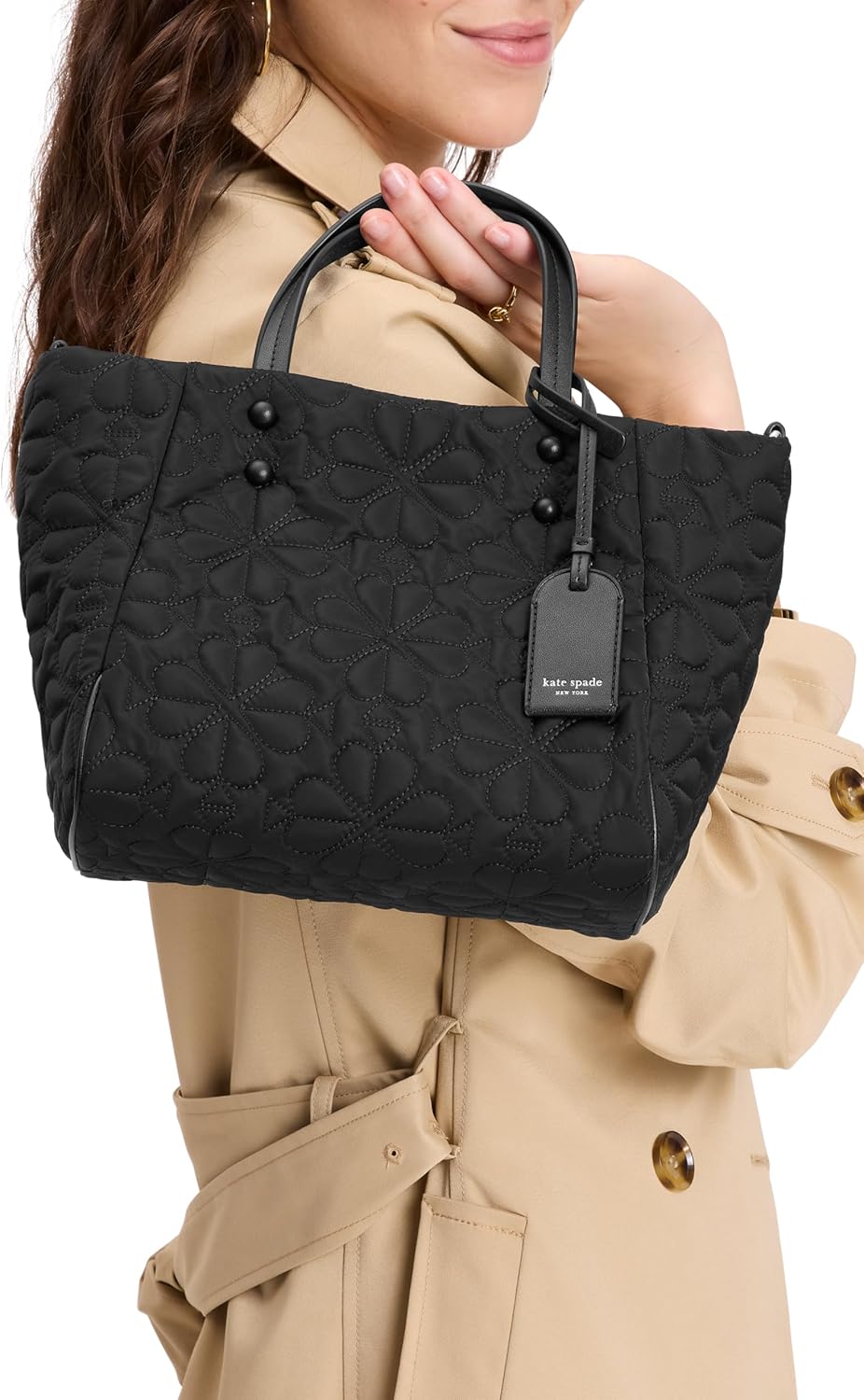 kate spade new york womens Tilly Quilted Fabric Small Tote - Image 2