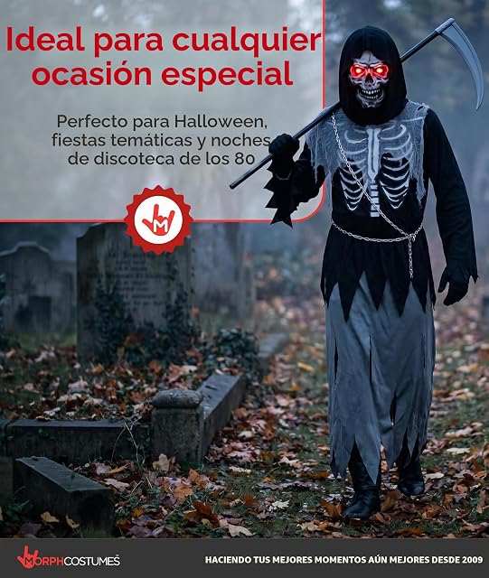 Foto 6 de 8 de Morph Disfraz Muerte Niño, Disfraz Terror Halloween Niño, S