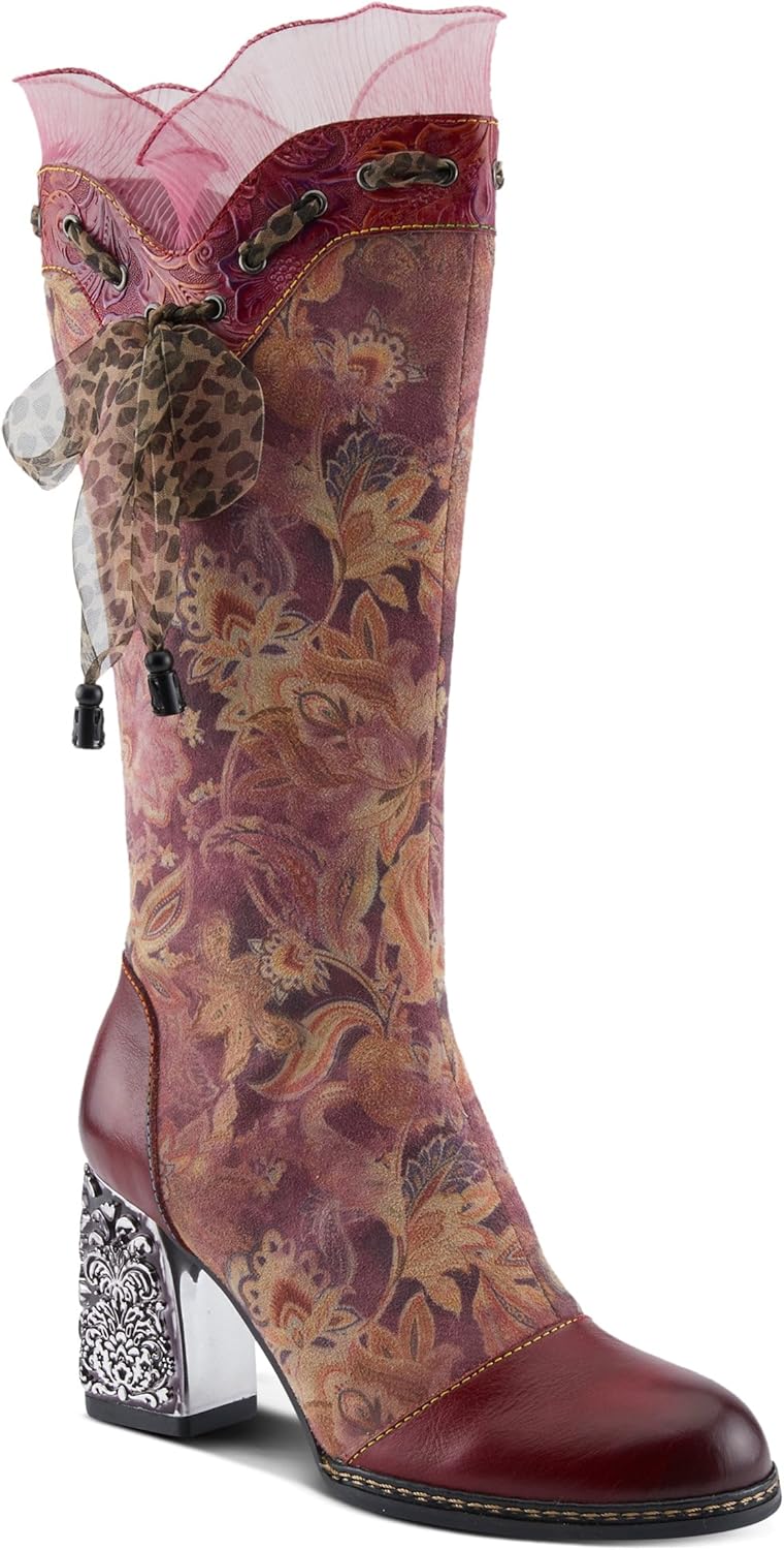 L`Artiste Rorria Women's Boot with Playful Elegance and Comfortable Chunky Heel