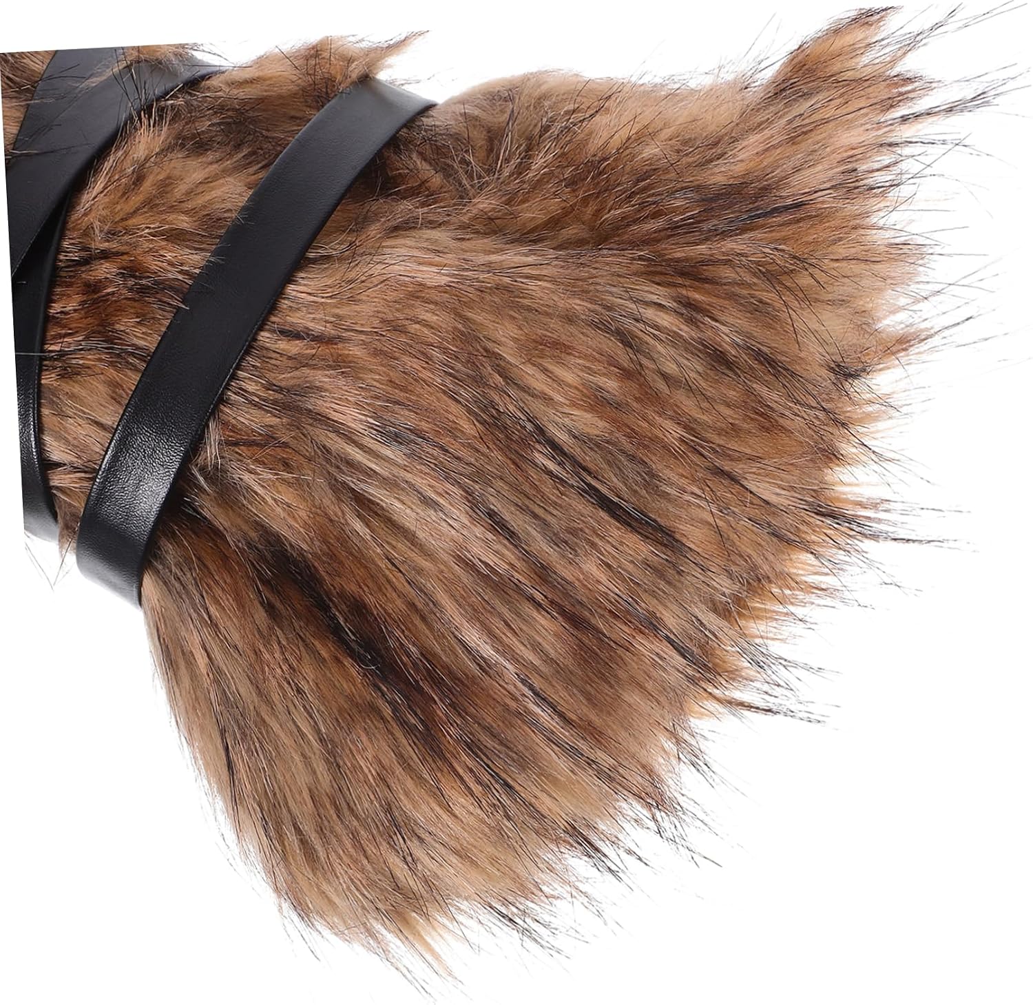 Gatuida 2 Pairs Viking Leg Wraps Adjustable Furry Leg Warmers for Halloween Cosplay Soft Durable Essential Accessories for Medieval Themed Parties Dress Up