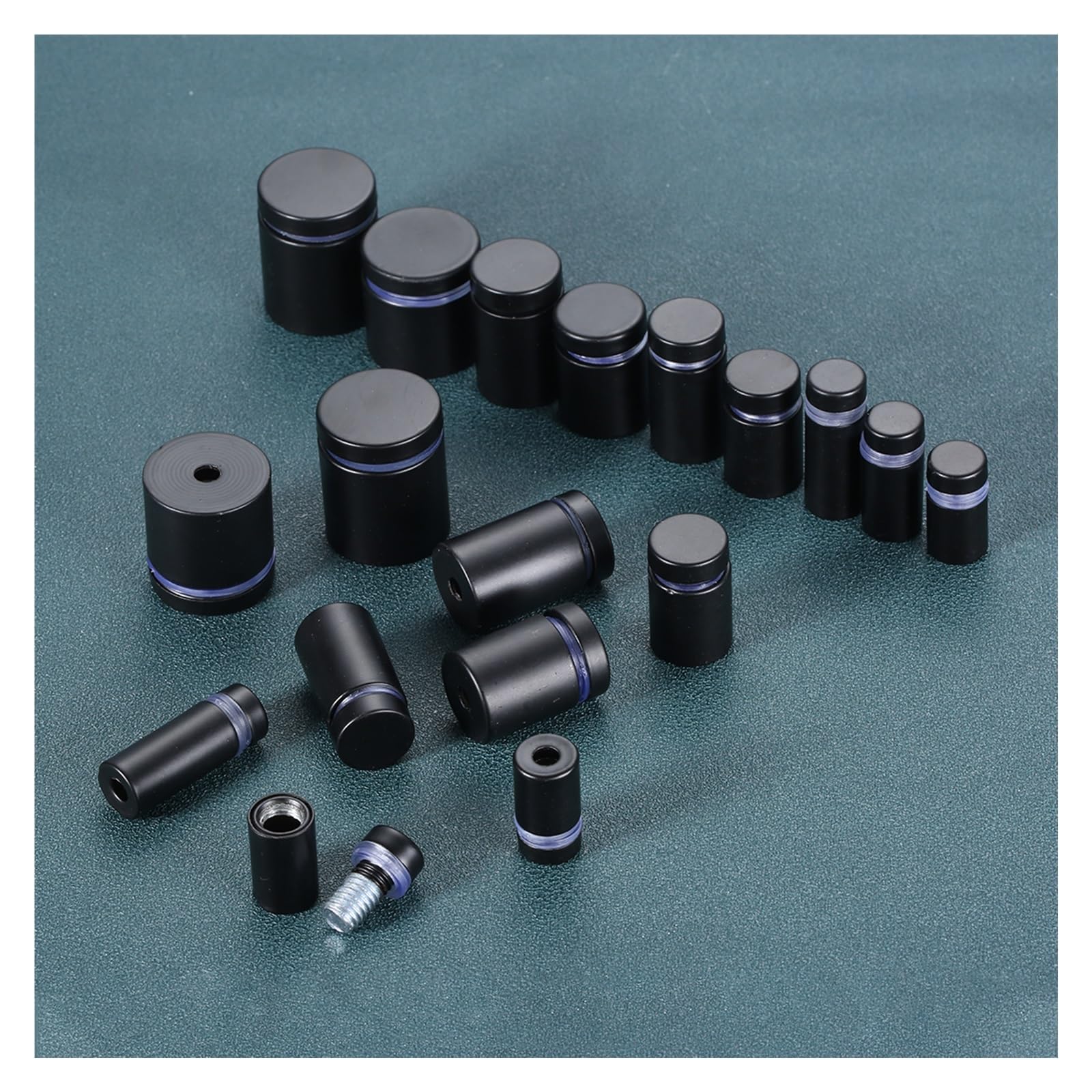 Tornillos de fijación Tornillos de fijación, 20/10 piezas de sujetadores de vidrio de 12/16/19/25 mm de diámetro, separadores de acero inoxidable for publicidad, tornillos de fijación for vallas publi