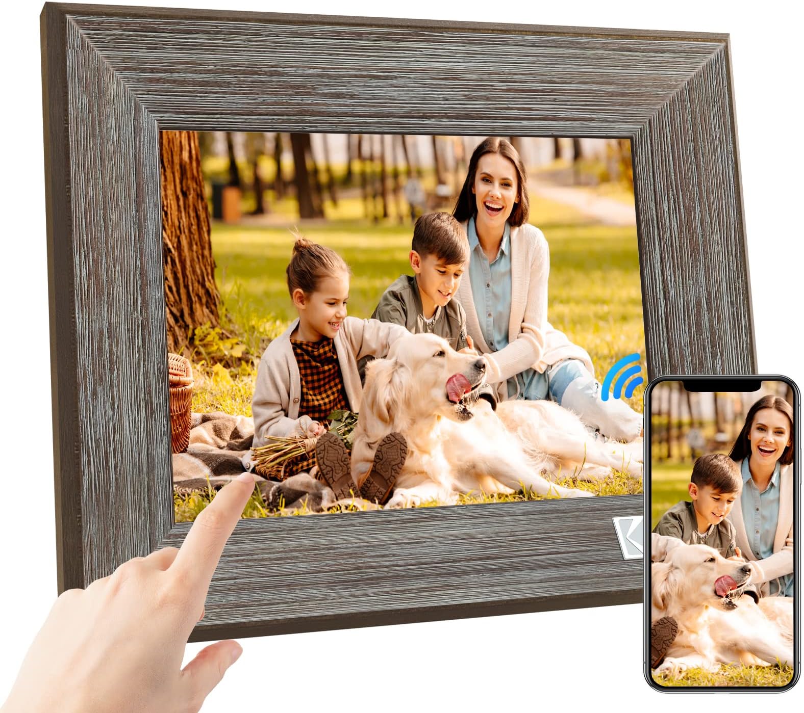 FUMAT Cadre Photo Numérique WiFi, 10 Pouces Cadre Photo électronique