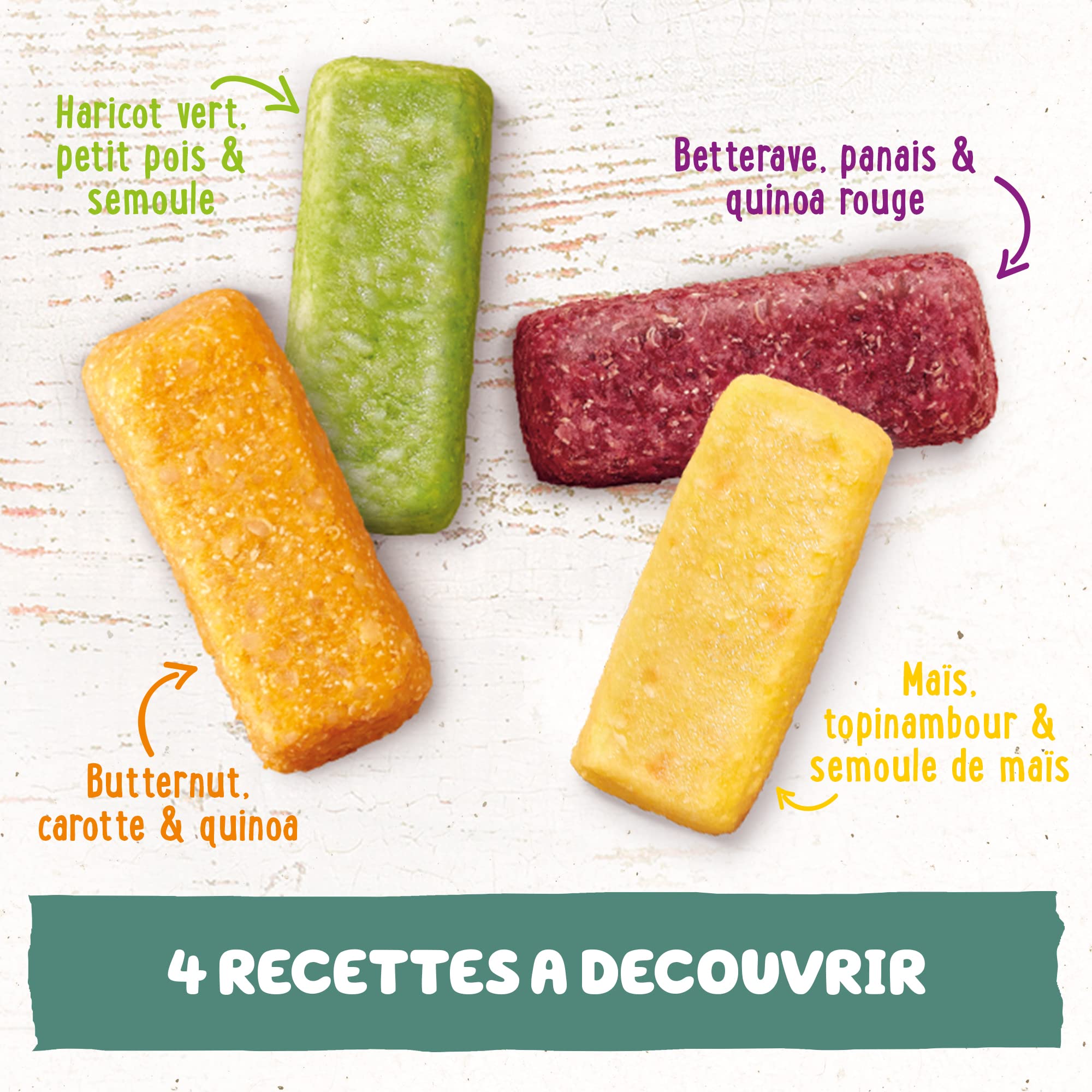 Yooji - Bâtonnets à Manger-Main Bio - Repas bébé DME et Alimentation Autonome (Légumes & Féculents)