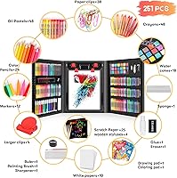 Vista 2 de iBayam Kit de arte, paquete de 251 suministros de arte, kits de dibujo, caja de regalo para artes y manualidades, caja de regalo para niños