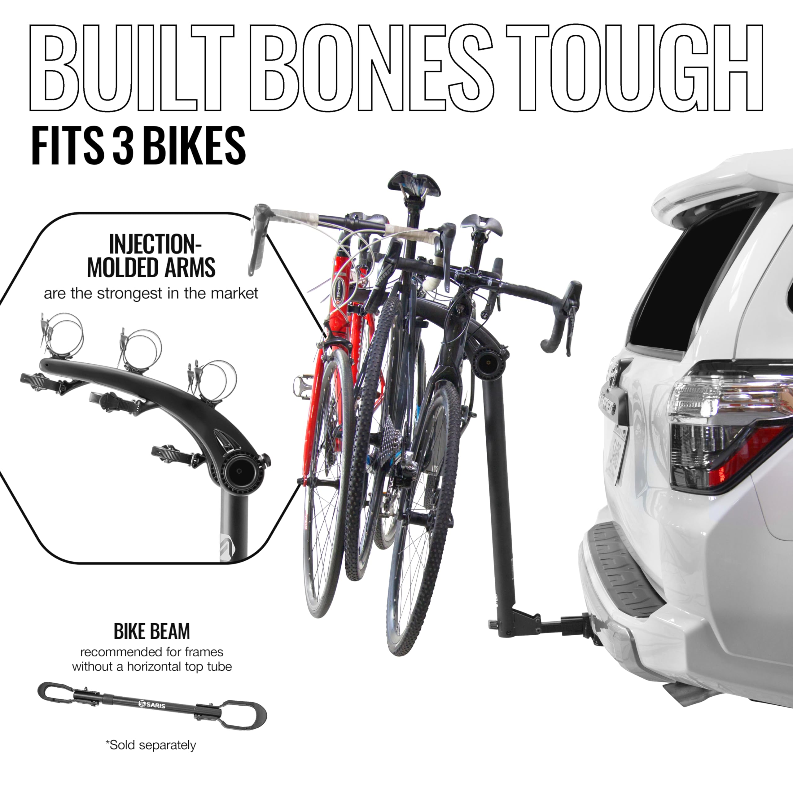 Porte-Vélos Saris Bones 3 - Support Coffre Gris - 3 Vélos - Occasion TB État