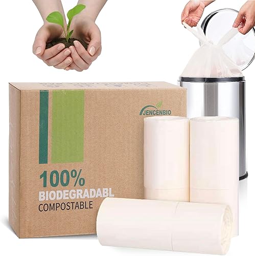 Bolsas de basura compostables de 5 galones con asas, bolsas de compost de 0.78 mils, bolsas de basura de raspado de alimentos para cocina y baño, US