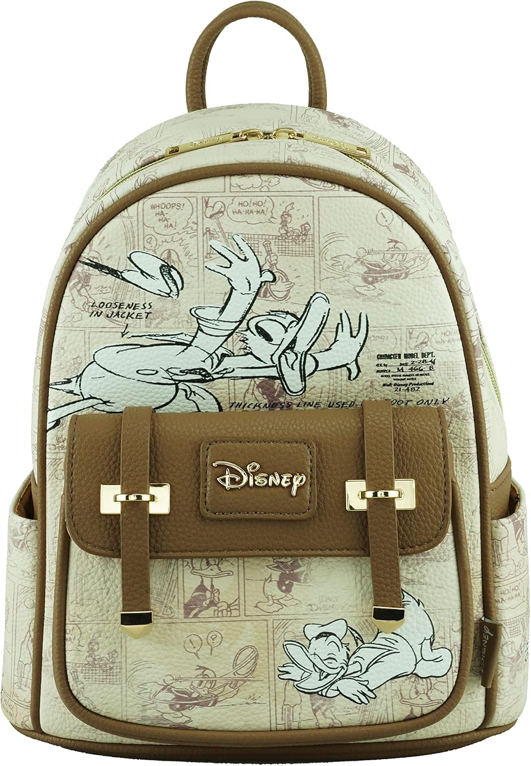 Wondapop Disney Donald Duck 11" Vegan Leather Fashion Mini Backpack