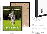 Vista 3 de HAUS AND HUES Póster de gato con texto en inglés "Hang in There", divertido arte de pared de gato, bonitos pósteres motivacionales, póster