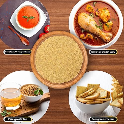 Miniatura 4 de Organic Zing Presenta polvo de fenogreco orgánico también conocido como polvo de semillas de meti, trigonella foenum-graecum  Certificado USDA