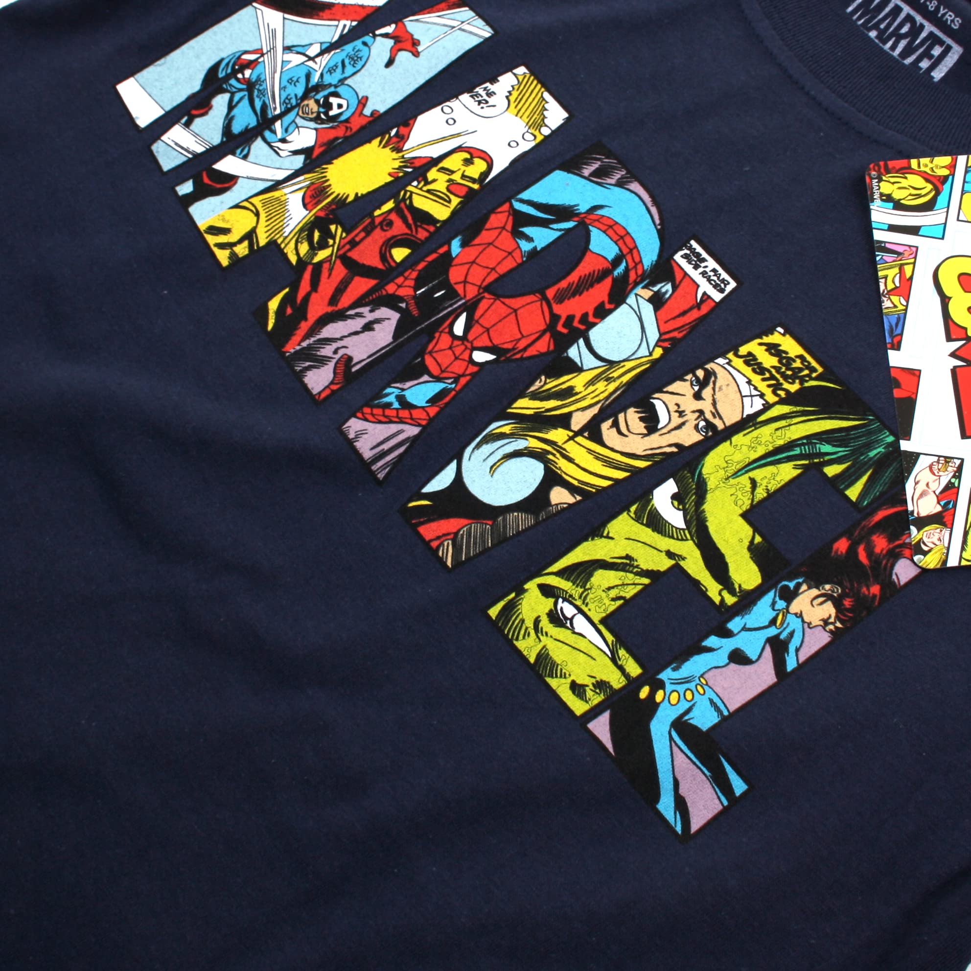 Marvel Logo Characters T-Shirt Garçon
