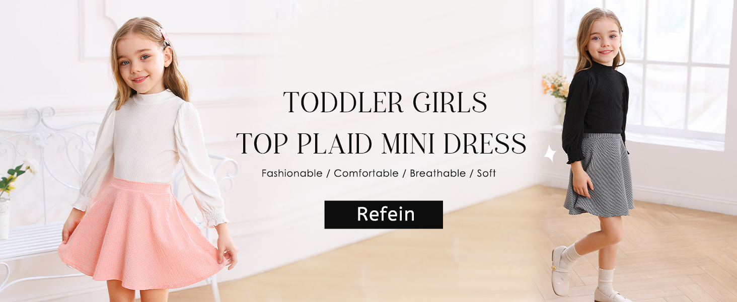 Eqenkely Ensemble Jupe Fille Manches Bouffantes Haut Tops Et