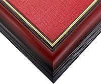 Vista 6 de GraduationMall - Marco para certificado, diploma y documentos con cristal real, aspecto de madera profesional y cuentas doradas, color caoba y blanco