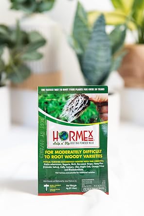 Hormex Rooting Powder #8 - Rooting Hormone for Moderately Difficult to Root Plants - Fast & Easy Way to Clone Plants from Cuttings - Stronger, Healthier Roots Using Cloning Powder - 0.8 IBA