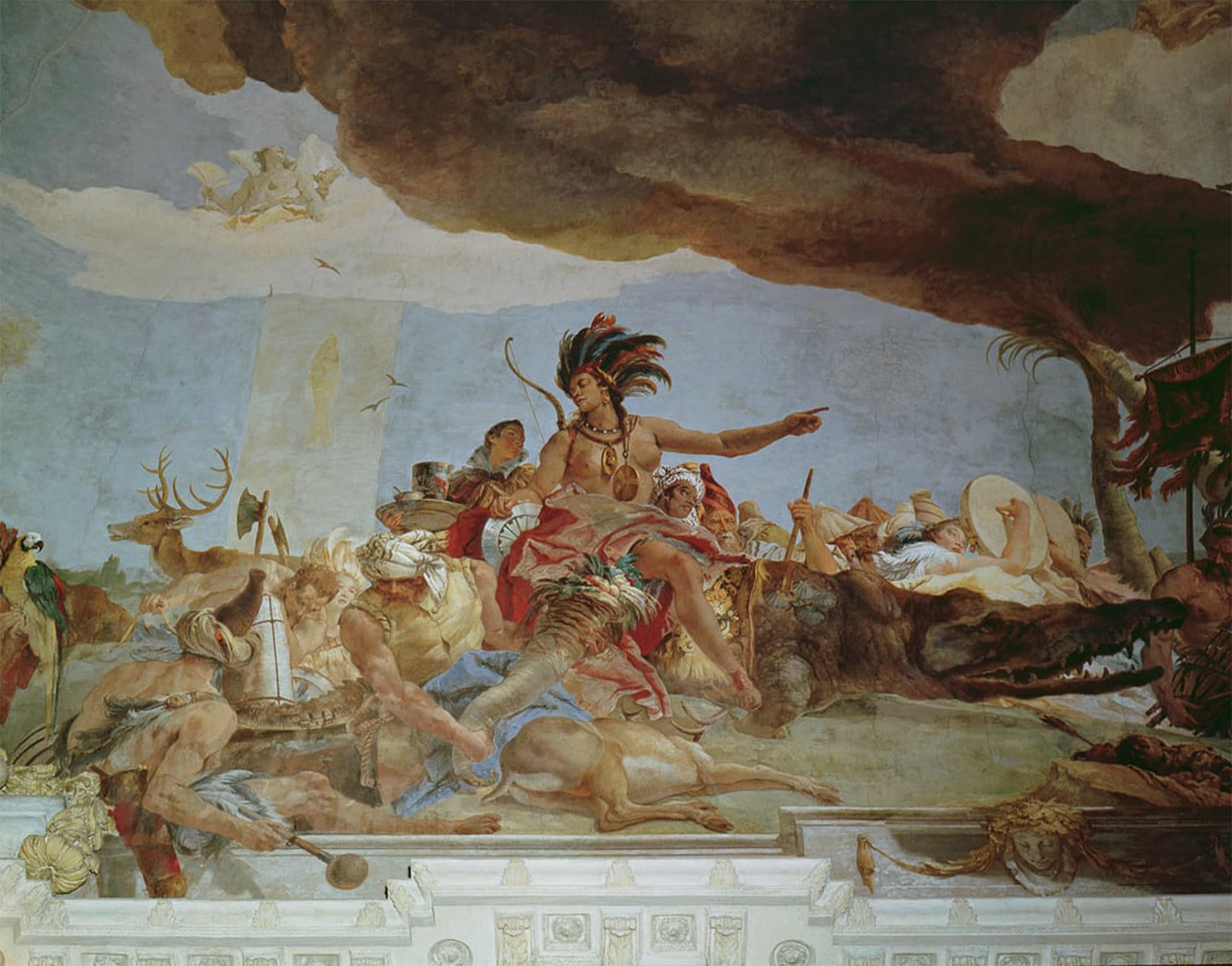 SERENDIPITP Aesthetic Poster Photo Wall Print Retro Picture Four Continents From the Ceiling of the Treppenhaus by Battista Tiepolo Modern Wall Artwork for Home Decor 60x90cm
