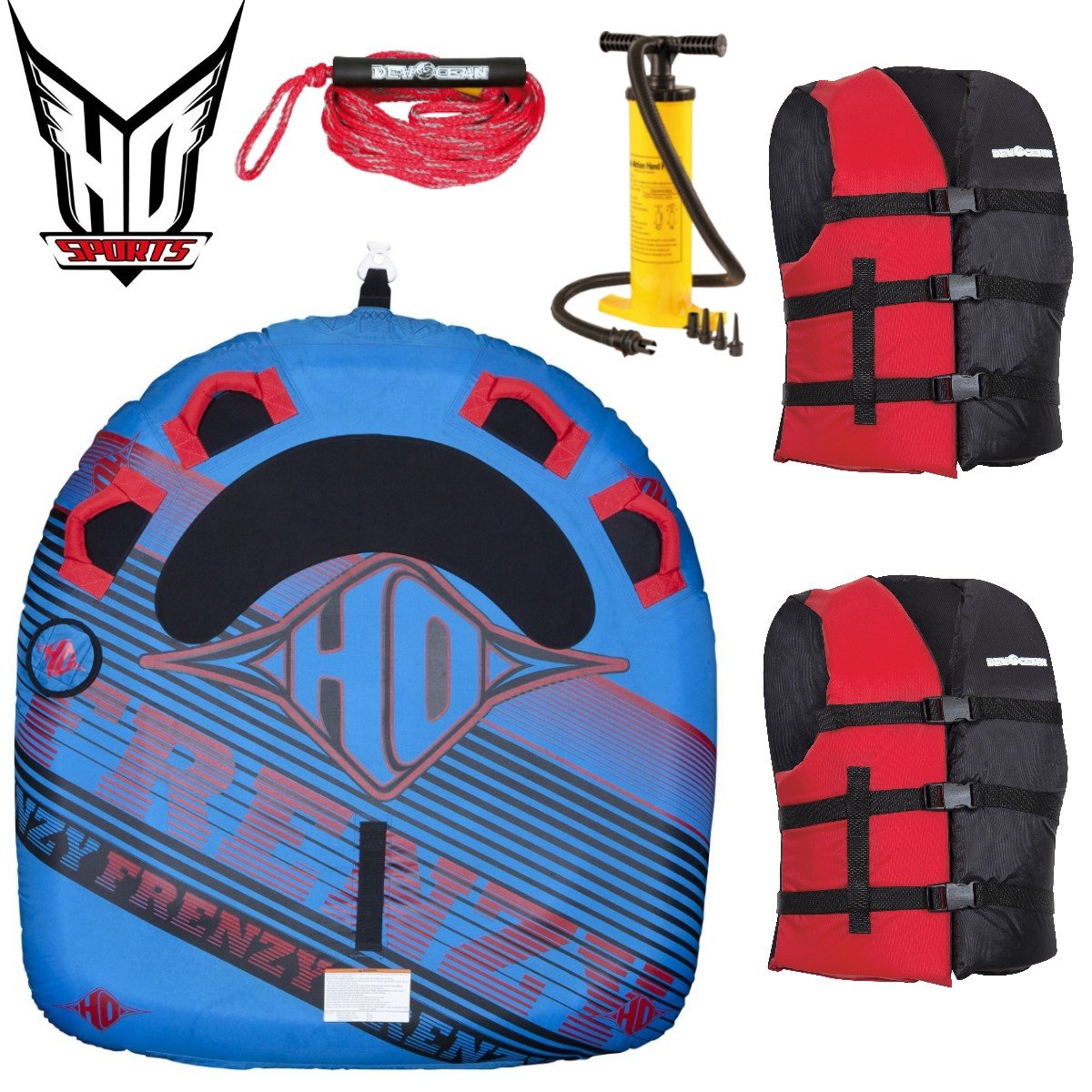 HO Sports FRENZY 2 Persoen Package Tube Towable Decktube