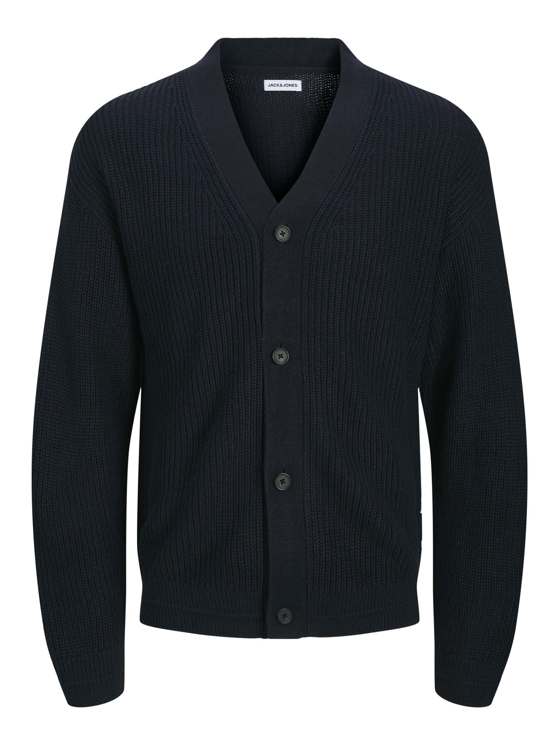 JACK & JONES Male Plain Cardigan, Sky Captain, XS
