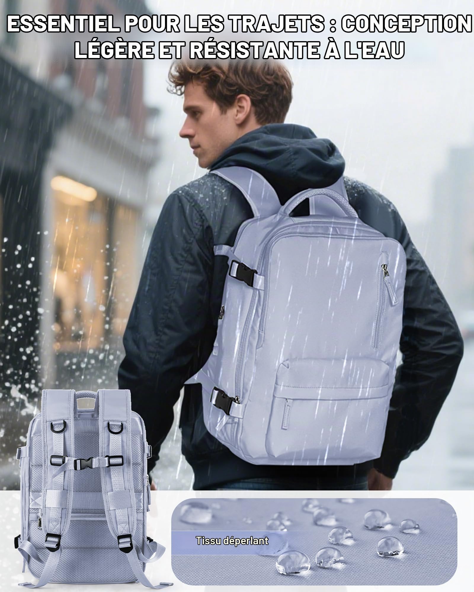 SZLX Sac à Dos Sous Vide Bagage à Main Pour Femmes, Sac à Dos Airbag Avec Système De Vide Pour Le Voyage, Ryanair Travel Ruscksack Taille Cabine Avec Pompe étanche Valise Sous Vide Pour Homme