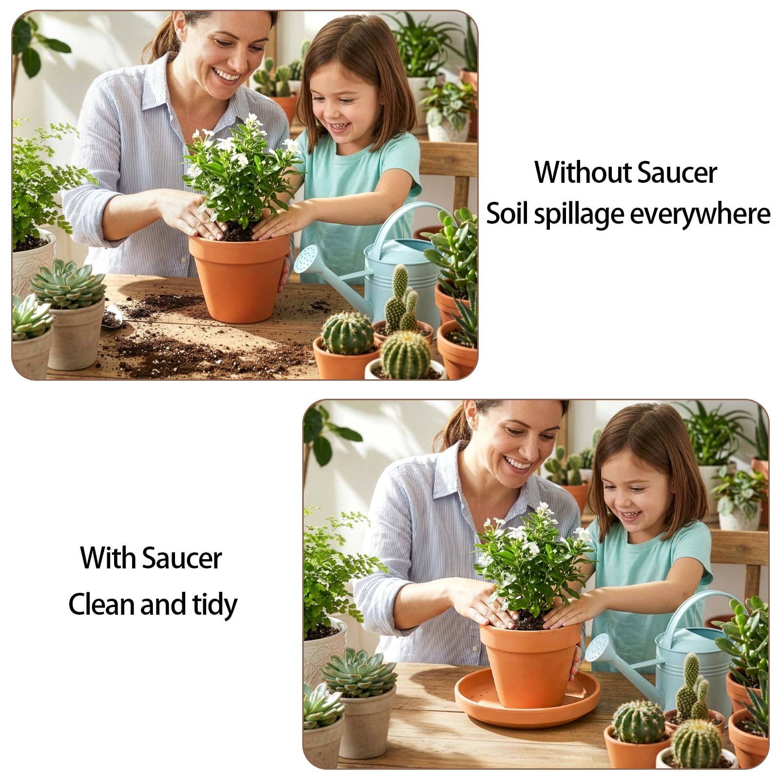 Terracotta Plant Saucers - 4 Pack, 9 Inch -5