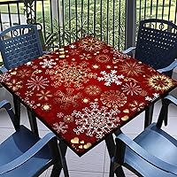 Vista 4 de Round Fitted Tablecloth with Elastic Outdoor Table Cover Round Elastic Tablecloths for Tables Waterproof Wipeable Table Cloths for