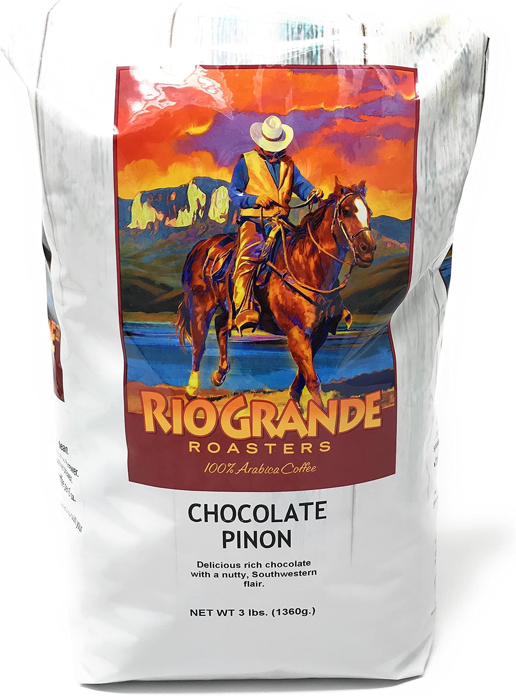 Rio Grande Roasters Chocolate Pinon Whole Bean Coffee 3 Pound Bag