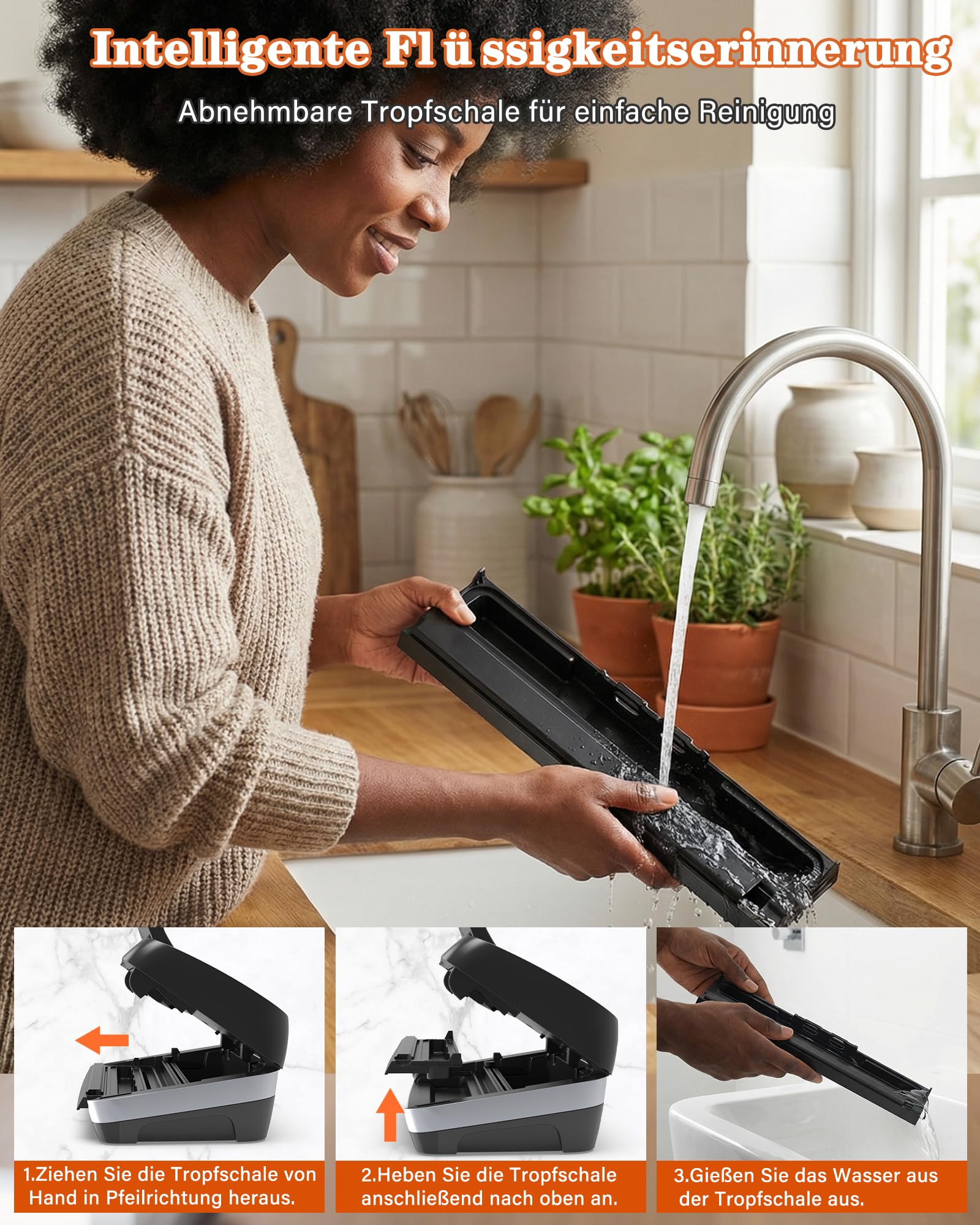 Vakuumiergerät für Lebensmittel 95 kPa, 12-in-1 Vacuum Sealer mit doppelter Schweißnaht, Easy-Lock-System, integriertem Cutter, abnehmbarer Tropfschale für Frische und lange Lagerung