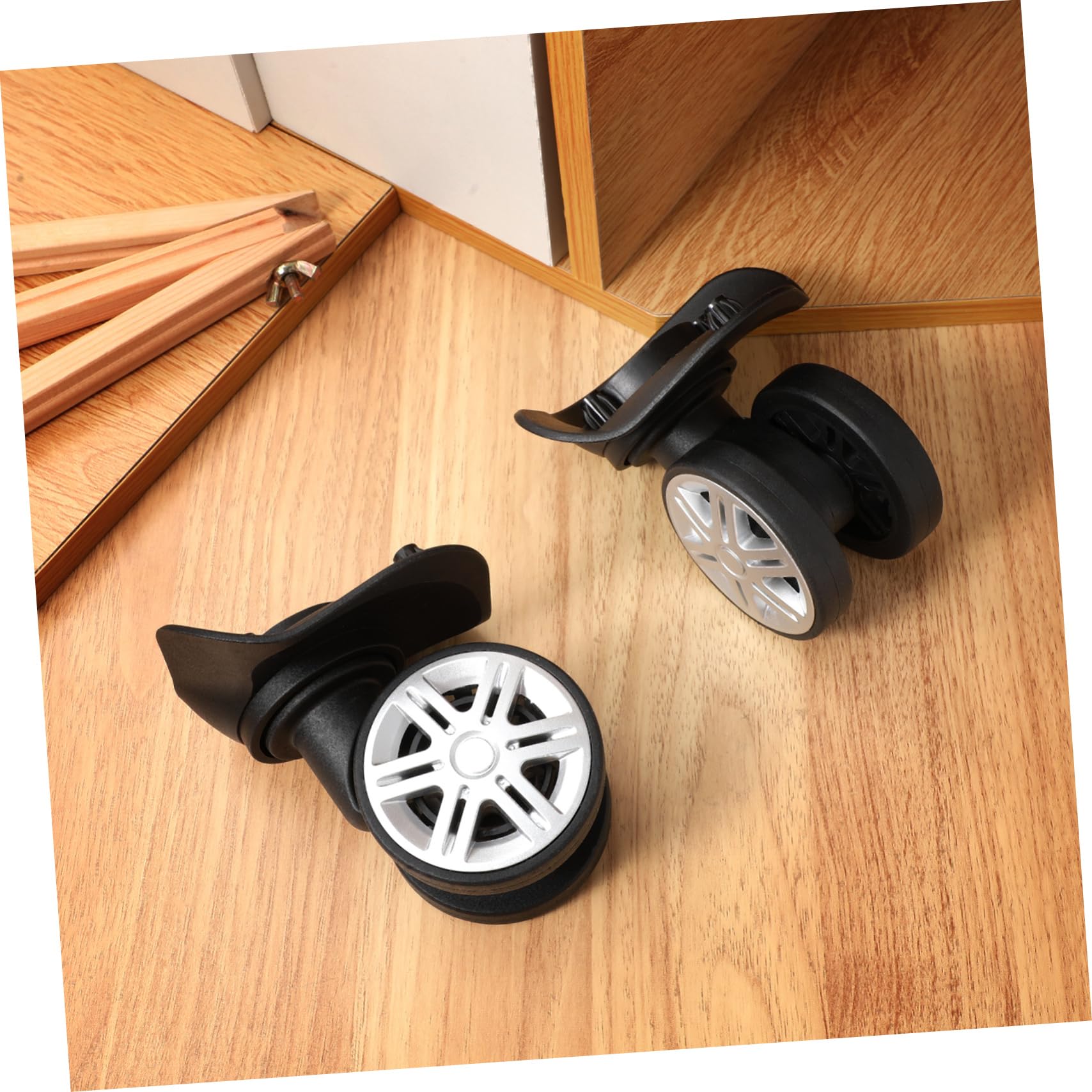 Kofferrollen ZubehöR - 2 Paar StrapazierfäHige Trolley RäDer GeräUscharme Und Flexibel FüR Verschiedene Koffer Modelle - 11X9.8X6Cm