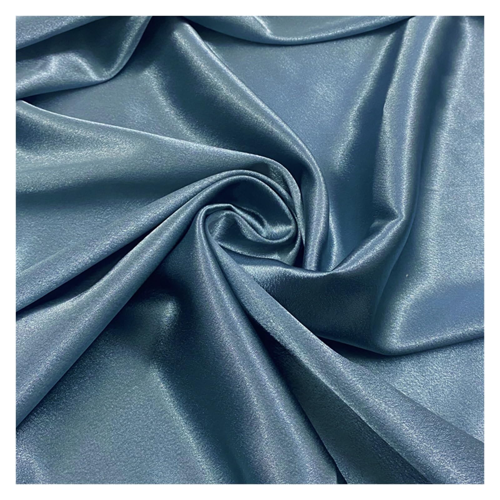 Tela satinada de 5/10 m, crepé brillante, sedosa, material para coser vestidos de novia, boda, negro, blanco, verde, rosa, rojo, gris, por metros (88,150 cm x 10 m)
