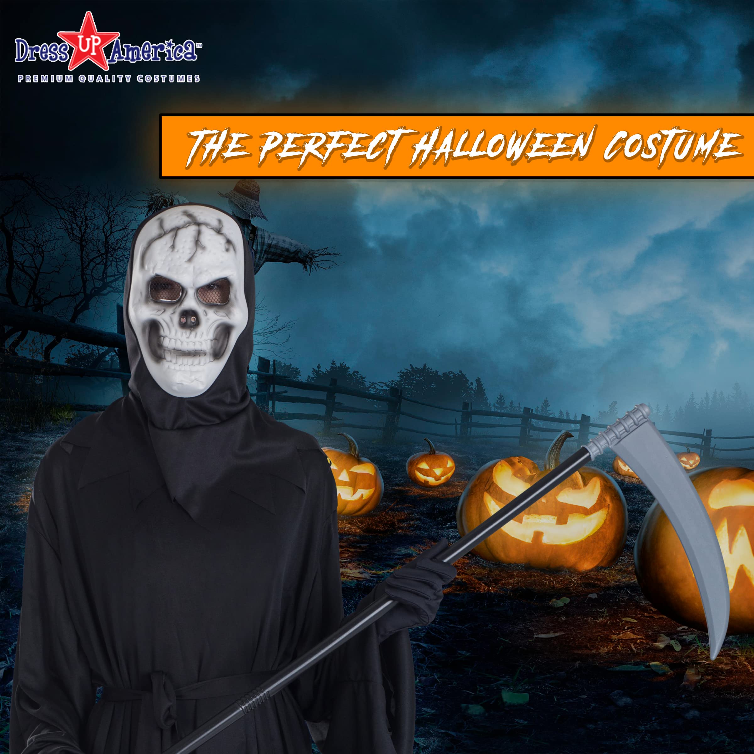 Dress Up America Grim Reaper-kostuum voor rollenspel - Halloween Reaper- kostuumset voor mannen - Volwassenen Doodskostuum
