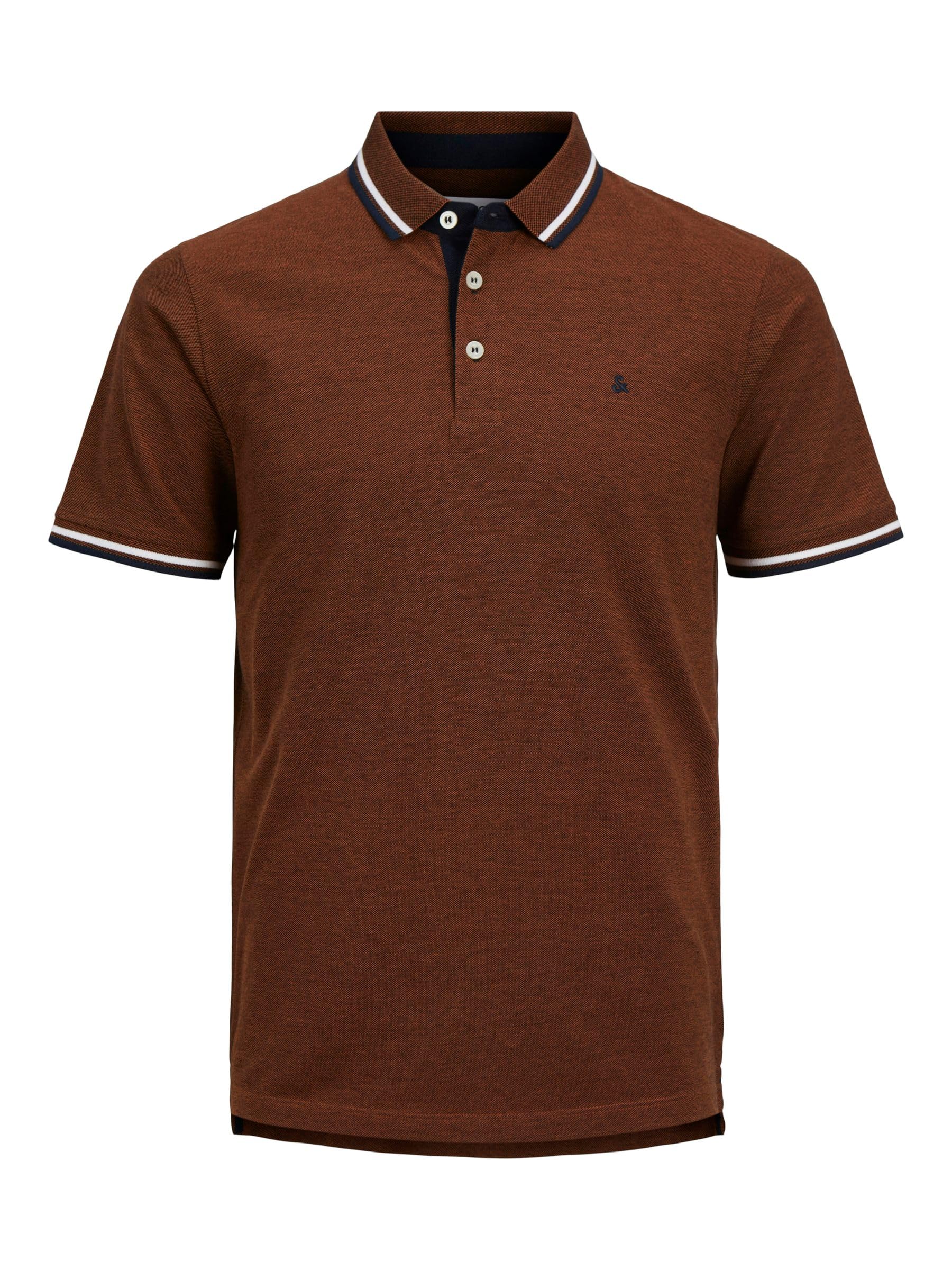 JACK & JONES Men's Jjepaulos Polo Ss Noos Pls Shirt, Mocha Bisque, XXXXXXL