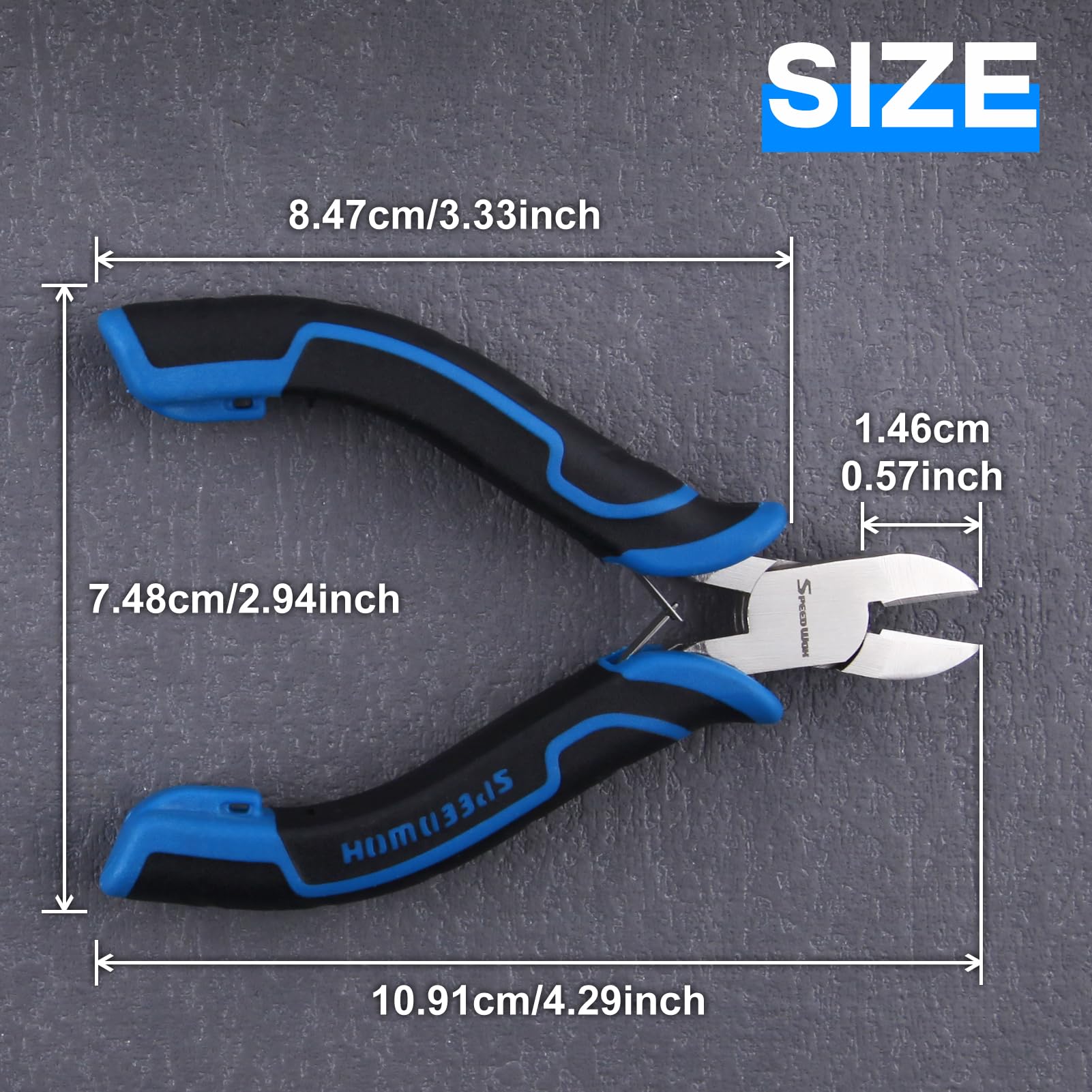 SPEEDWOX 4-Inch Mini Diagonal Cutting Pliers for Jewelry Making Mini Diagonal Pliers Wire Cutters Mini Jewelry Plier Side Cutters Plier Flush Cut for Cutting Wires Ties Guitar Strings - Image 2