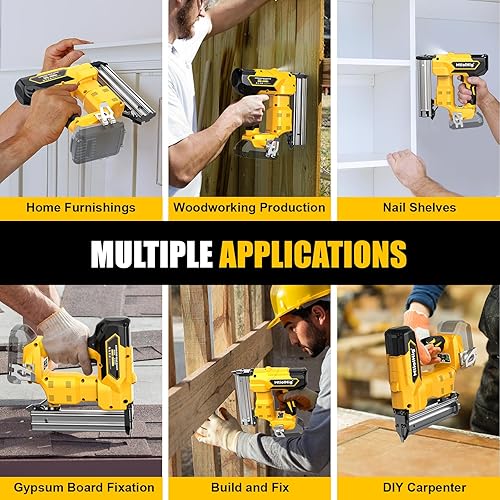 Miniatura 6 de Clavadora inalámbrica de 18 GA para Dewalt 20V Max, pistola de uñas de calibre 18 con 1000 nials para carpintería de madera, sin escobillas, 2