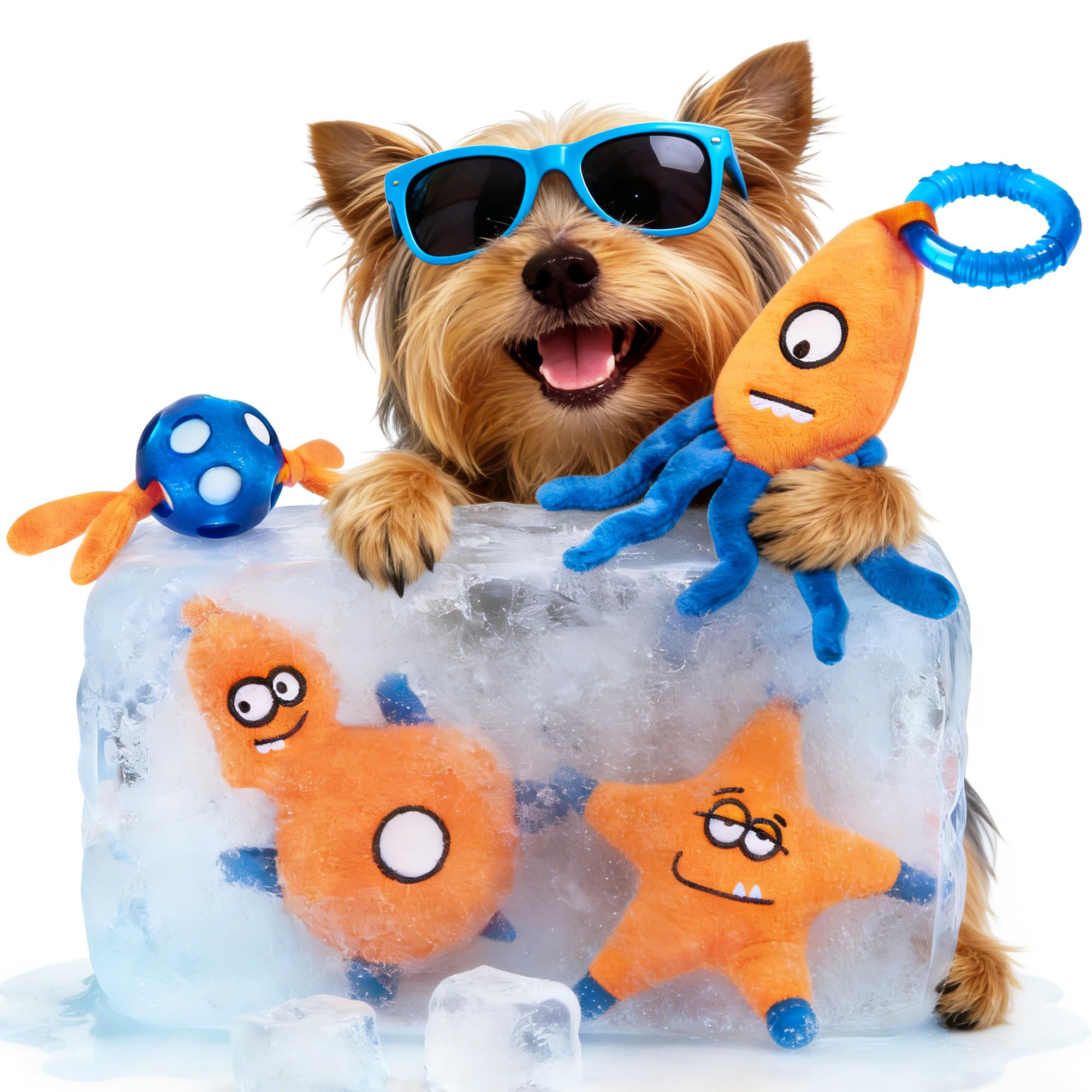 ADDPETS 4 Pack Frozen Puppy Toys to Keep Them Busy to Relieve Teething Pain,Chew Toys for Puppies 0-6 Months Relieve Teething Itch, Puppy Teething