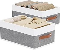 Vista 13 de Cajas de almacenamiento, cestas de almacenamiento con asas, cubos organizadores para armario, dormitorio, lavandería, 13 x 9.1 x 5.5 pulgadas, Gris