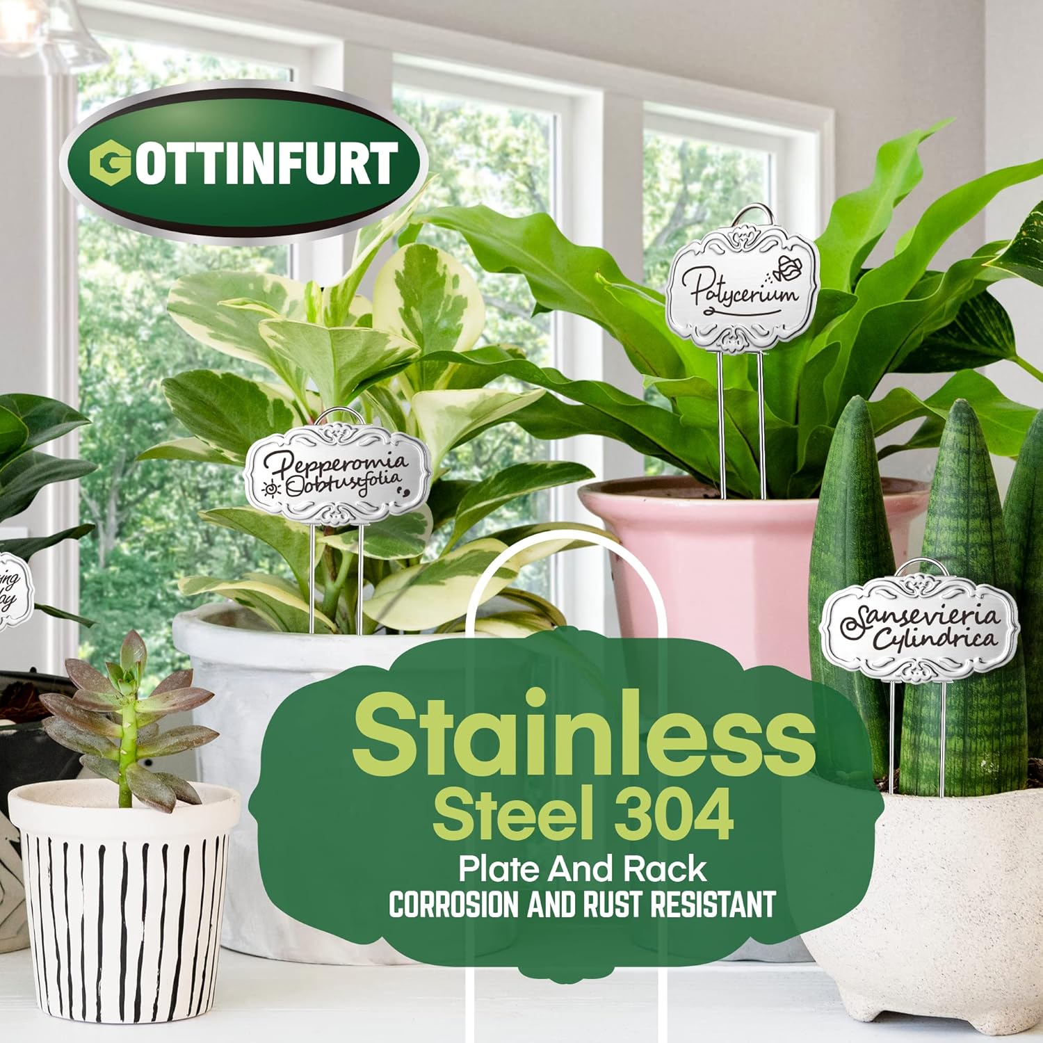 Updated Metal Plant Labels for Garden, 25 Pack Stainless Steel DIY Plant Markers Waterproof for Flowers, Vegetables, Seedlings - Image 2