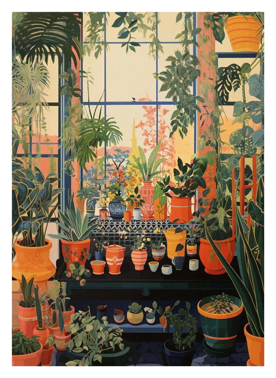 Décor Intérieur Moderne Tableau Végétal Rétro Sans Entretien
