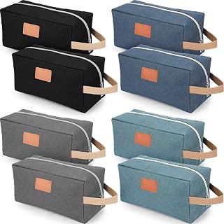 Paterr 8 Pcs Travel Toiletry Bag Groomsmen Gift Bags Bulk, Classic