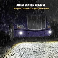 Vista 3 de Kit de ensamblaje de luces antiniebla LED de 12V Partsam para Peterbilt 579 587, Kenworth T660 Lámpara de conducción para parachoques delantero