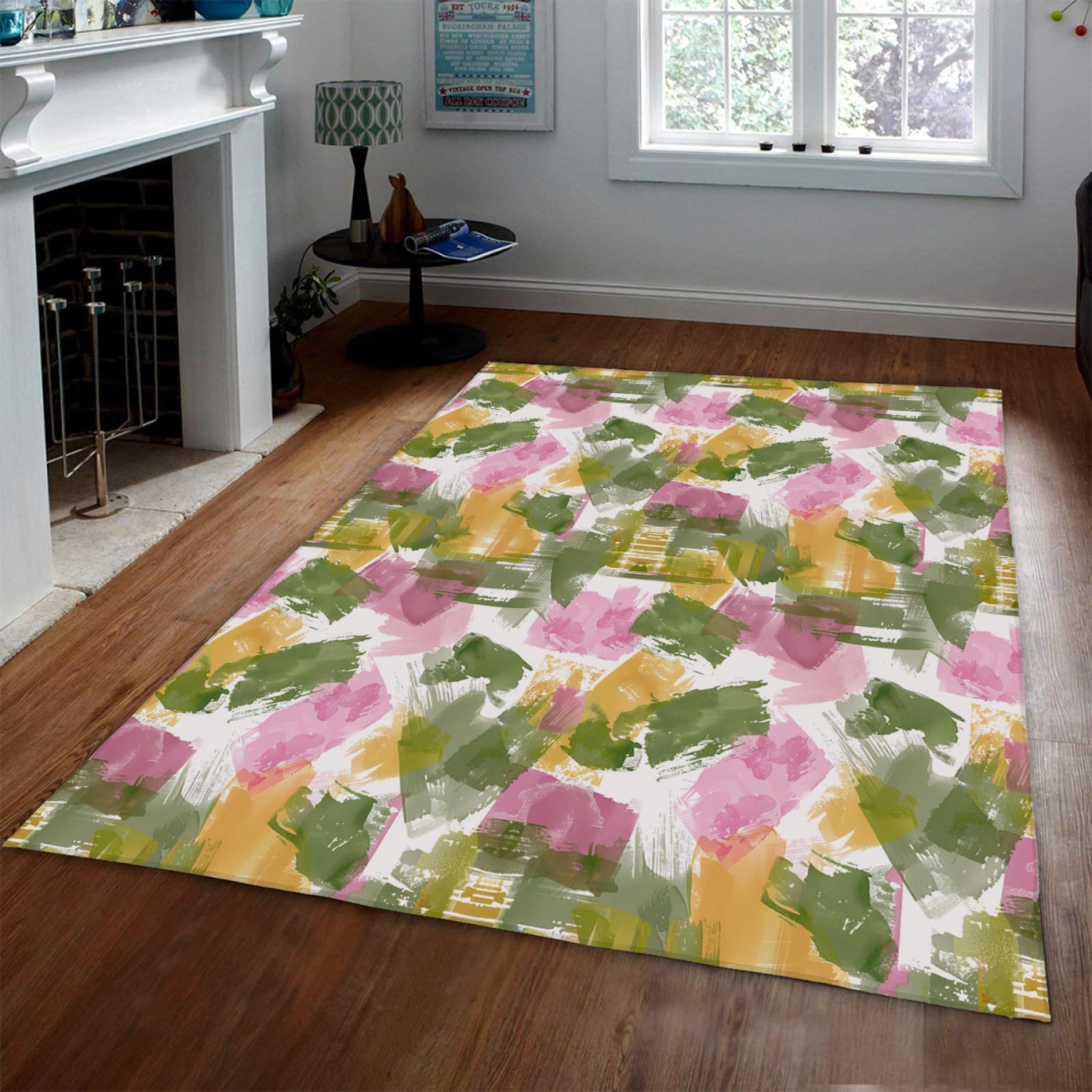 Nowoczesny kolorowy dywan z klockami - zmywalny, niski profil, do salonu, sypialni, biura. 180x250cm