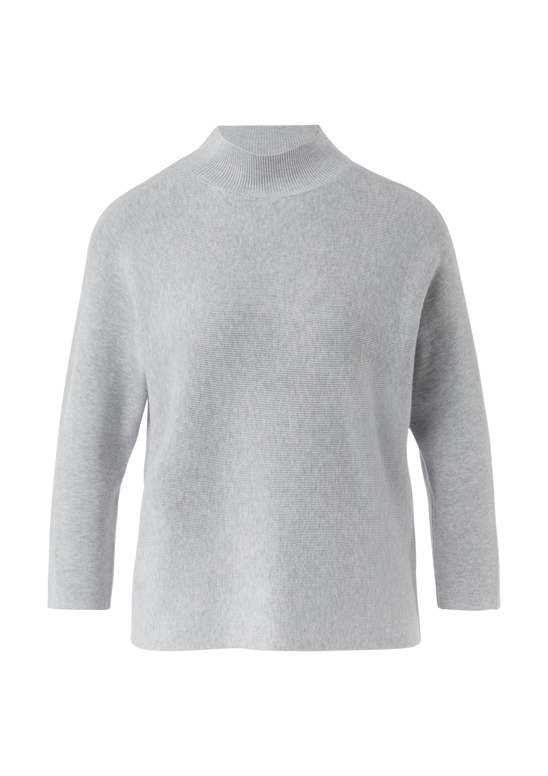 Comma Strickpullover aus Viskosemix mit Stehkragen